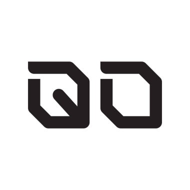 qo ilk harf vektör logo simgesi