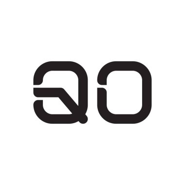 qo ilk harf vektör logo simgesi