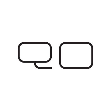 qo ilk harf vektör logo simgesi