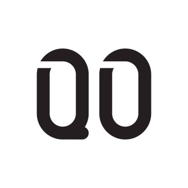qo ilk harf vektör logo simgesi