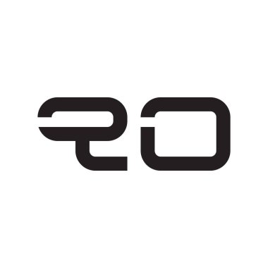 qo ilk harf vektör logo simgesi