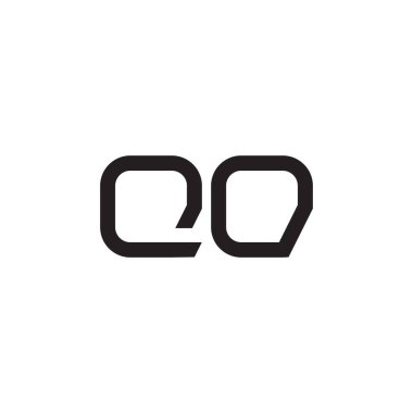qo ilk harf vektör logo simgesi