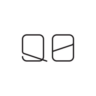 qo ilk harf vektör logo simgesi