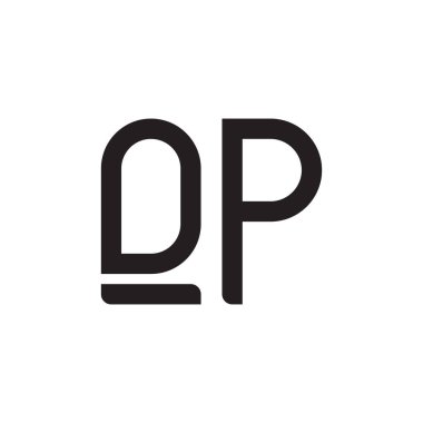 qp ilk harf vektör logo simgesi