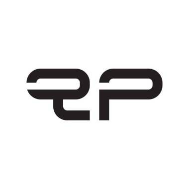 qp ilk harf vektör logo simgesi