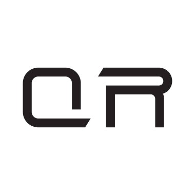 qr ilk harf vektör logo simgesi