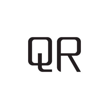 qr ilk harf vektör logo simgesi
