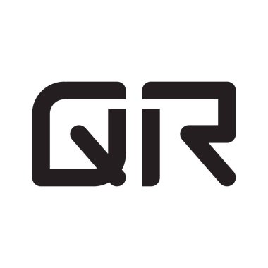 qr ilk harf vektör logo simgesi