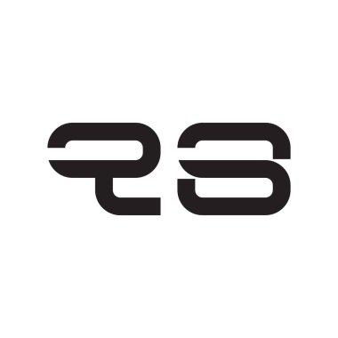 qs ilk harf vektör logo simgesi