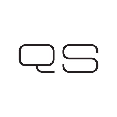 qs ilk harf vektör logo simgesi