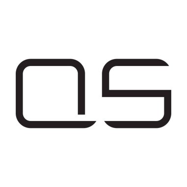 qs ilk harf vektör logo simgesi