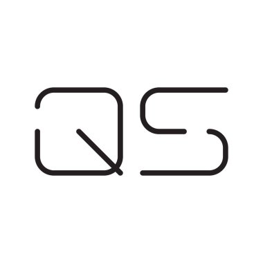 qs ilk harf vektör logo simgesi