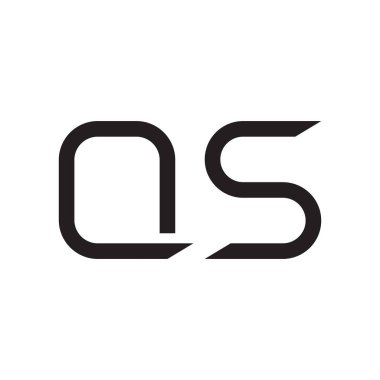 qs ilk harf vektör logo simgesi