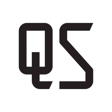 qs ilk harf vektör logo simgesi