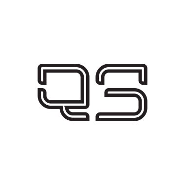 qs ilk harf vektör logo simgesi