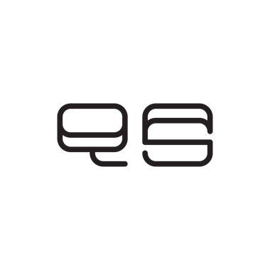 qs ilk harf vektör logo simgesi