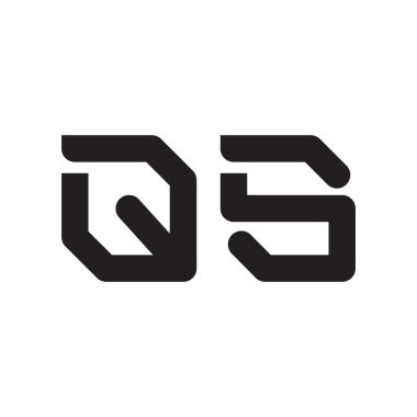 qs ilk harf vektör logo simgesi