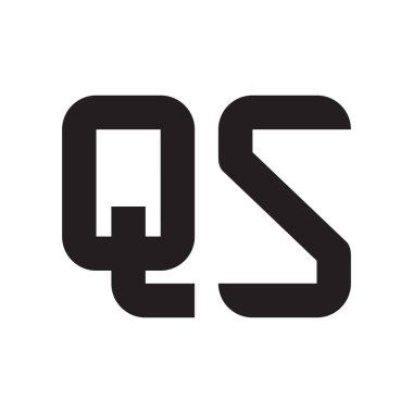 qs ilk harf vektör logo simgesi