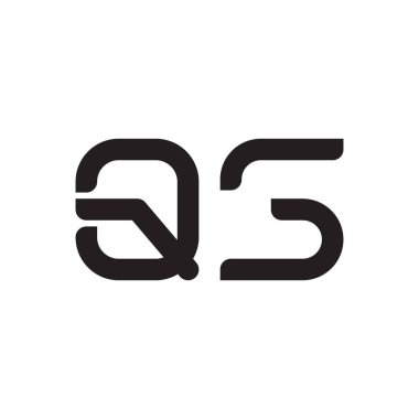 qs ilk harf vektör logo simgesi