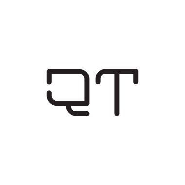 qt ilk harf vektör logo simgesi