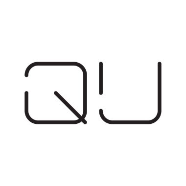 qu ilk harf vektör logo simgesi