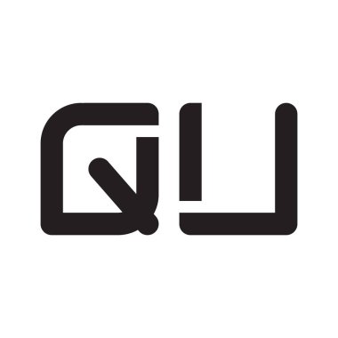 qu ilk harf vektör logo simgesi
