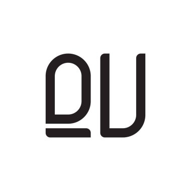 qu ilk harf vektör logo simgesi