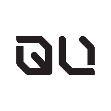 qu ilk harf vektör logo simgesi