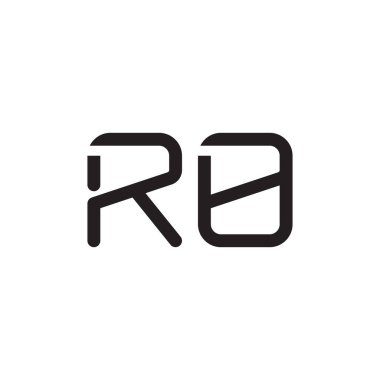 ro ilk harf vektör logo simgesi
