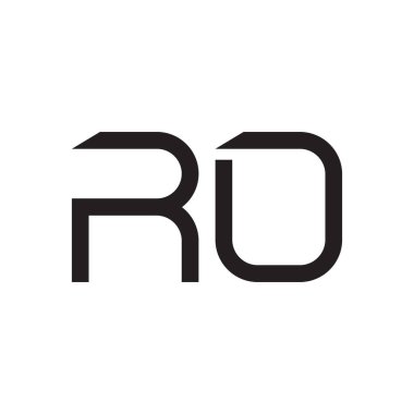 ro ilk harf vektör logo simgesi