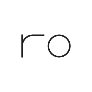 ro ilk harf vektör logo simgesi