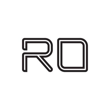 ro ilk harf vektör logo simgesi