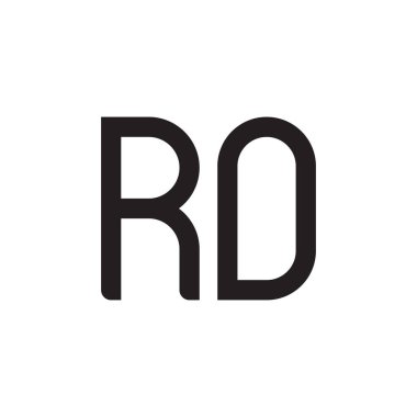 ro ilk harf vektör logo simgesi