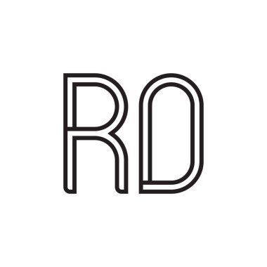 ro ilk harf vektör logo simgesi