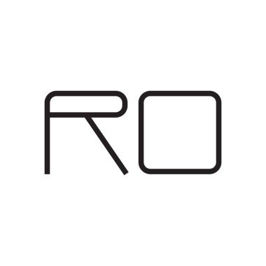 ro ilk harf vektör logo simgesi