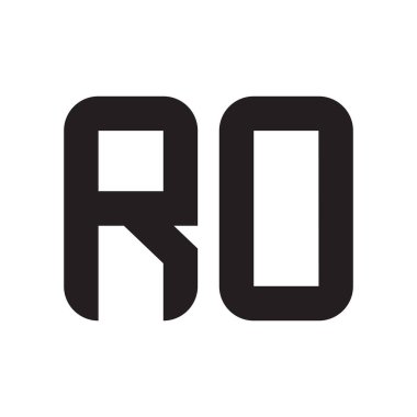 ro ilk harf vektör logo simgesi