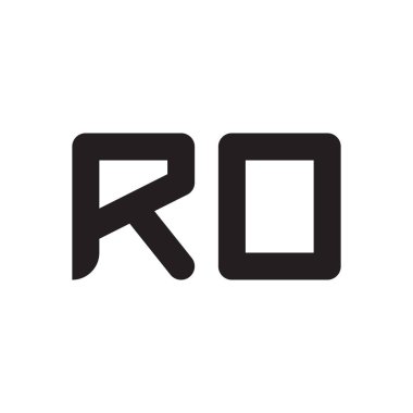 ro ilk harf vektör logo simgesi