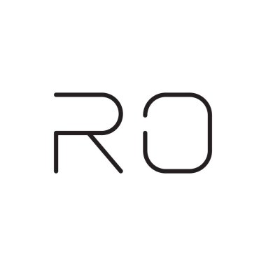 ro ilk harf vektör logo simgesi