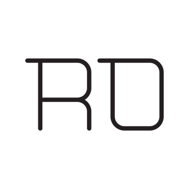 ro ilk harf vektör logo simgesi