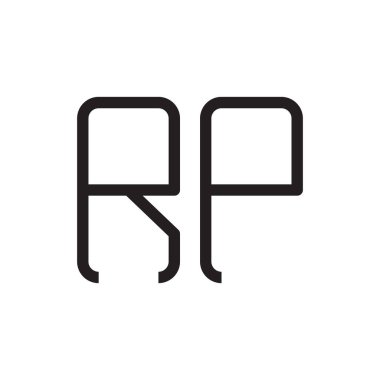 rp ilk harf vektör logo simgesi