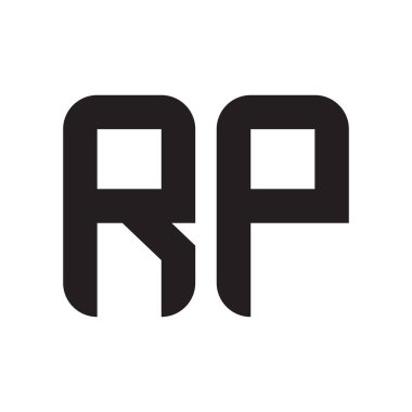rp ilk harf vektör logo simgesi