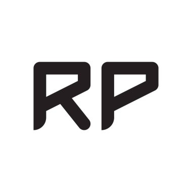rp ilk harf vektör logo simgesi