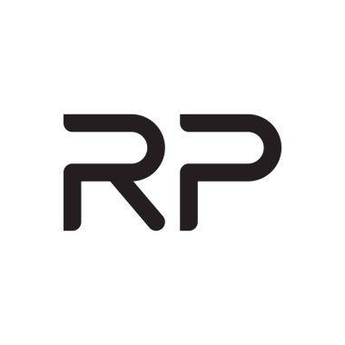 rp ilk harf vektör logo simgesi