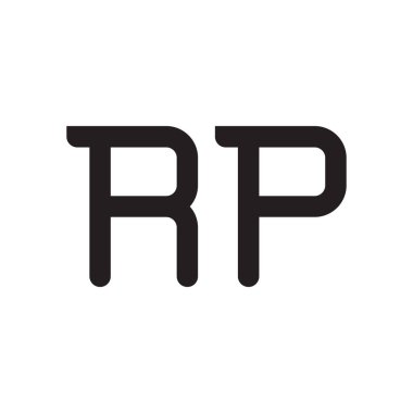 rp ilk harf vektör logo simgesi