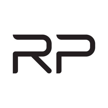 rp ilk harf vektör logo simgesi