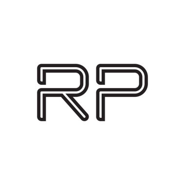 rp ilk harf vektör logo simgesi