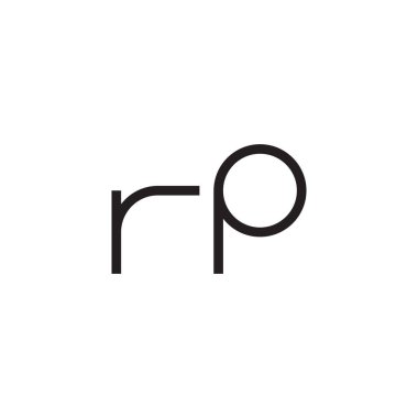 rp ilk harf vektör logo simgesi