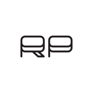 rp ilk harf vektör logo simgesi