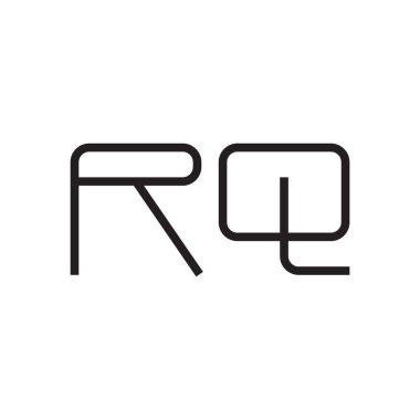 rq ilk harf vektör logo simgesi