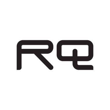 rq ilk harf vektör logo simgesi